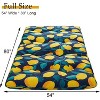 Nasitip Full Japanese Futon Mattress,Foldable Floor Mattress with Modern Lemon Pattern, 1.5" Thicken Portable Roll Up Mat for Sleeping,Blue - 3 of 4