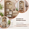 Bestier 76''Tall Arched 5-Tier Bookcase, Modern Shelving Unit with Durable MDF & Scratch-Resistant Finish for Living Room or Home Office - 4 of 4
