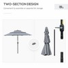 NicBex 9FT 3-Tier Patio Umbrella with Crank & Push Button Tilt,Outdoor Patio Umbrella,Market Umbrella for Backyard,Lawn,Beach,Garden - 3 of 4