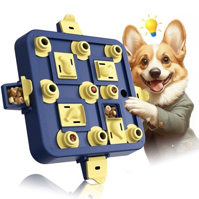HOMLUX Dog Puzzle Toy Level 3 – Interactive Treat Dispenser for Smart, Bored Dogs,Blue