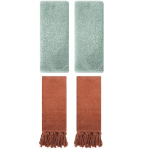 REGALWOVEN 4 Pcs Cotton Bathroom Hand Towels - 1 of 4