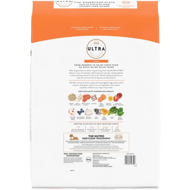 Nutro Ultra Superfood Plate Chicken, Lamb & Salmon Puppy Dry Dog Food, 3 of 8