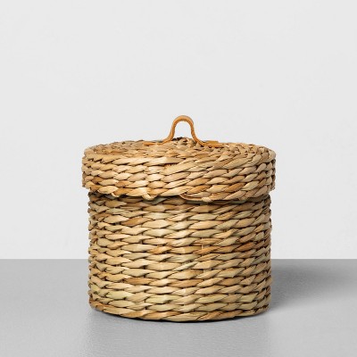 Small Woven Bath Storage Canister Beige - Hearth & Hand™ with Magnolia