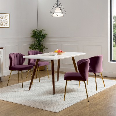 Olinto Living Room Bedroom Study Side Chair Set of 4  | KARAT HOME