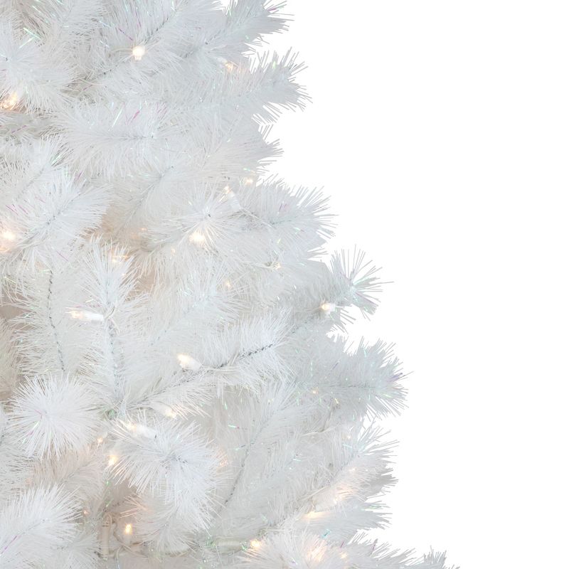 Northlight 7.5' Pre-Lit White Alaskan Pine Artificial Christmas Tree, Warm White LED Lights, 5 of 7