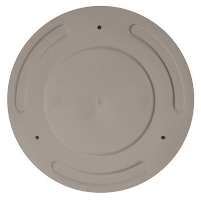 Bloem 12 Mathers Round Planter With Saucer Tray, Pebble Stone