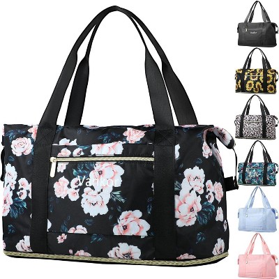 Hachikiko Expandable Travel Duffle Bag,Lightweight Weekender/Overnight/Hospital Bag, Carry-On Tote for Women & Men