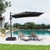 Crestlive Products 9x11FT Cantilever Umbrella Outdoor 360 Degree Rotation Offset Umbrella 6 Heights Adjustable Cantilever Patio Umbrella - image 3 of 4