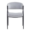 Christopher Knight Home Silas Upholstered Armrest Dining Chairs with Metal Legs (Set of 4) - 4 of 4