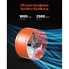 VEVOR Gable Mount Fan, 15 Inch Attic Exhaust Fan with Adjustable Thermostat & Outer Mesh, 1650 CFM House Ventilator Cools Up to 2360 Sq.Ft,Orange - 3 of 4