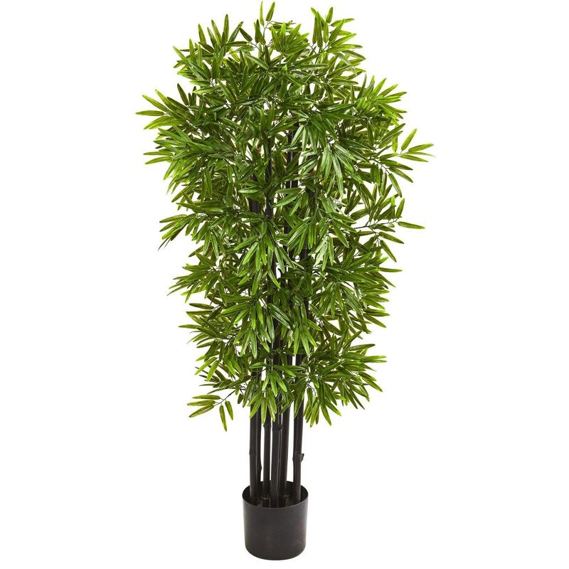 Nearly Natural 51-in Bamboo Artificial Tree with Black Trunks UV Resistant (Indoor/Outdoor), 1 of 2