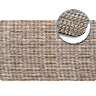 Smooth Step Grey and Gold Houndstooth Utility Mat