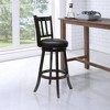 29" Bloomington Swivel Bar Stool Cappuccino - Boraam: Upholstered, Faux Leather, Wood Frame, Footrest - 2 of 4
