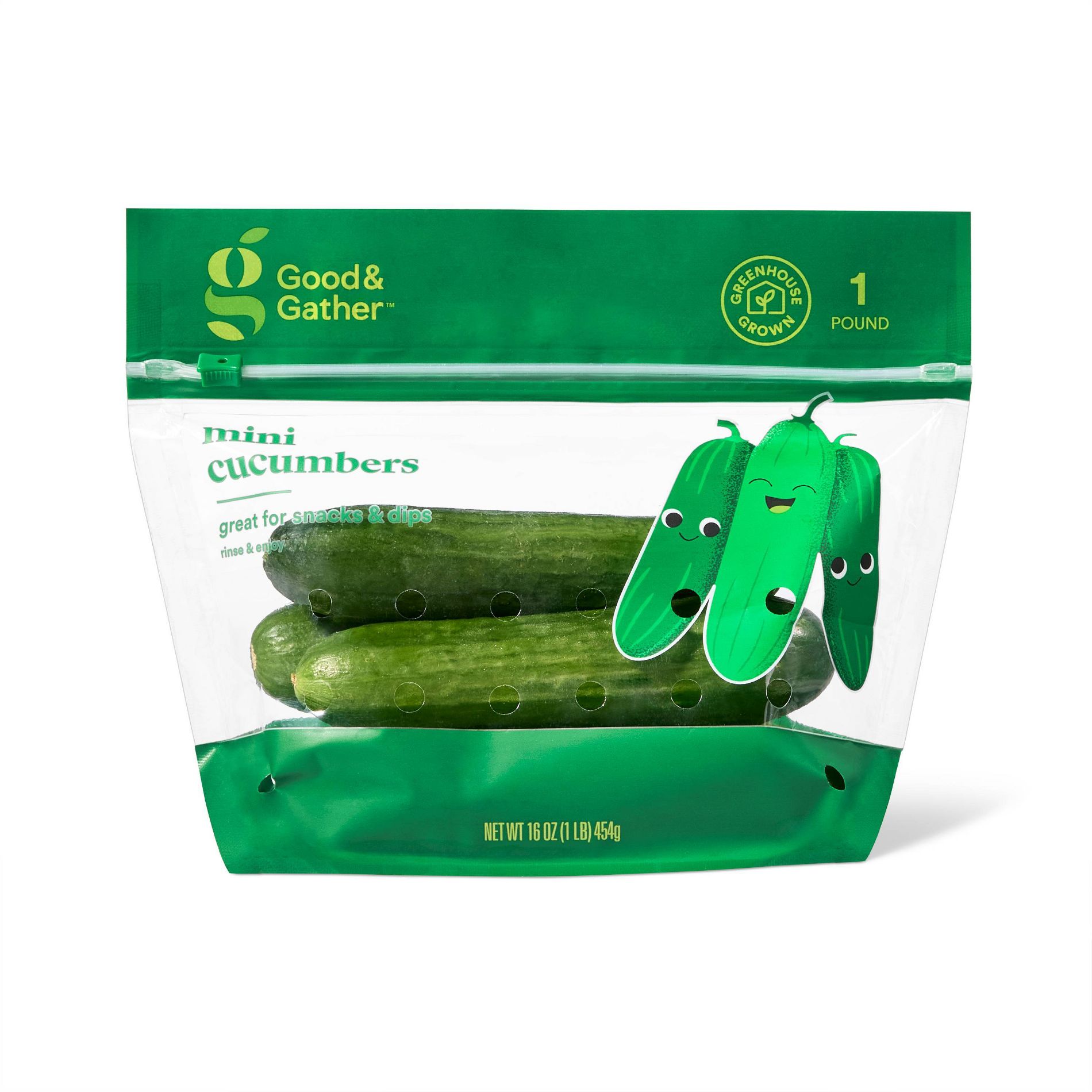 Fresh Mini Cucumbers - 16oz Bag - Good & Gather™ (Packaging May Vary)