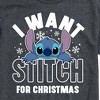 Men's - Lilo and Stitch - I Want A Stitch For Christmas Short Sleeve Graphic T-Shirt - 2 of 4