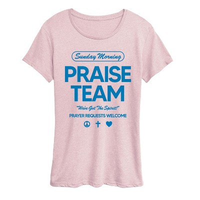 Women's - Instant Message - Sunday Morning Praise Team Short Sleeve Graphic T-Shirt