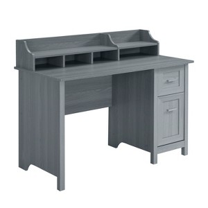NicBex 47.25 Inch Computer Home Office Desk with Drawer,Cabinet and Open Shelves,Gray - 1 of 4