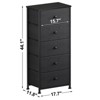 5 Drawer Dresser - Hausource™: Glossy Finish, Metal Frame, Modern Style - 3 of 4