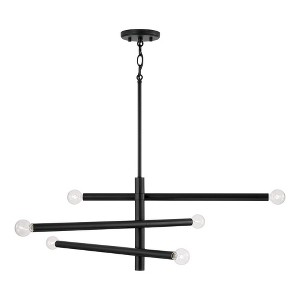 Capital Lighting Zane 6 - Light Chandelier in  Matte Black - 1 of 4