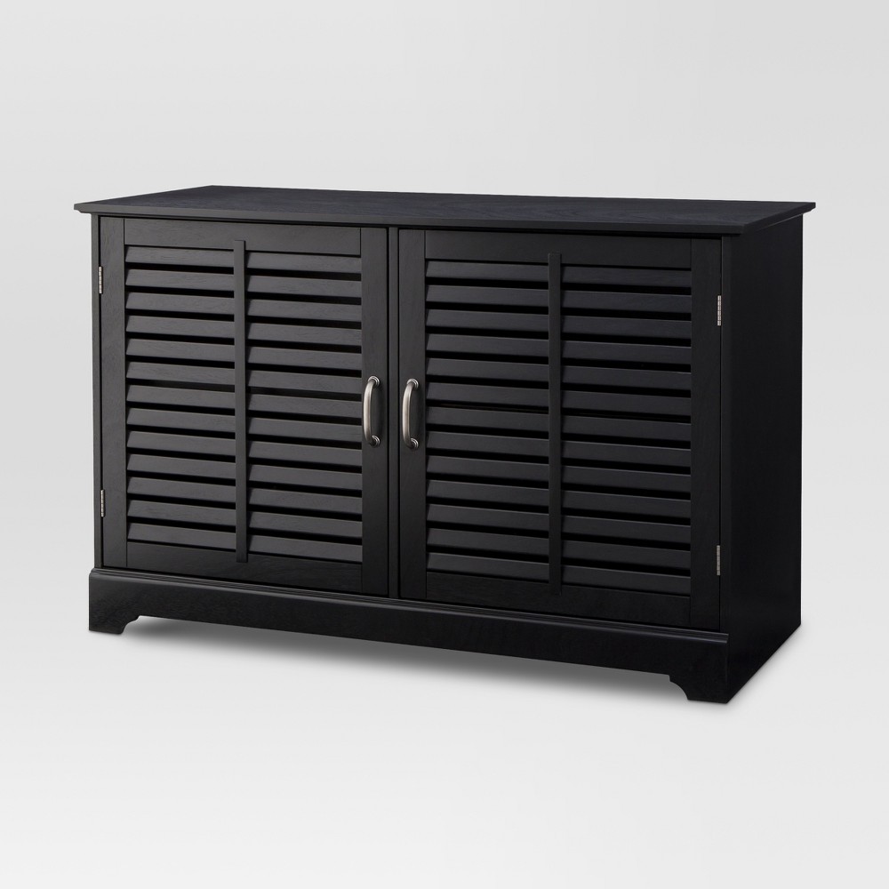 Shuttered Door TV Stand Black Finish - Threshold was $249.99 now $124.99 (50.0% off)