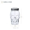 Dura Culina® 16oz 2pk Skull Glass Jar with Lids - 2 of 3
