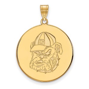 Black Bow Jewelry 10k Yellow Gold Georgia Bulldogs NCAA Extra Large Pendant - 1 of 3