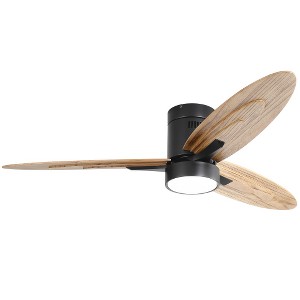 BestParts Modern Flush Mount Ceiling Fan - LED Light, Remote Control, Energy Efficient - 1 of 4