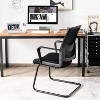 Tangkula Set of 2 Office Guest Chairs Reception Chairs Conference Room Chairs w/ Adjustable Lumbar Support & Sled Base - 3 of 4