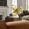 Rattan Decorative Tray with Leather Handles Dark Brown - Threshold™ designed with Studio McGee - 2 of 4