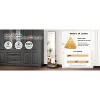 NicBex 360°Rotating Full Length Mirror, Solid Wood Floor Mirrors with Hook & Storage Rack for Bedroom Living Room Cloakroom, Walnut - 3 of 4