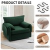 Modern Oversized Swivel Armchair, Comfortable Accent Chair/Single Sofa Lounge with Side Pockets for Living Room & Bedroom - ModernLuxe - 4 of 4