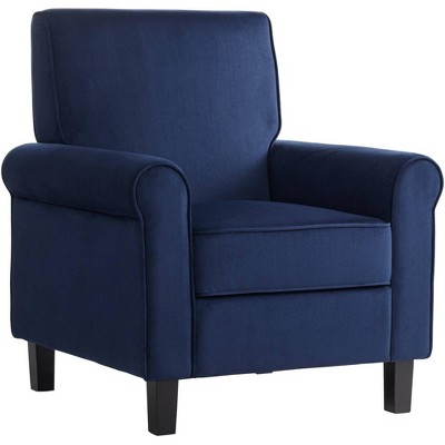 55 Downing Street Lansbury II Navy Velvet Accent Chair