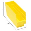 Quantum Storage Systems Economy Shelf Bin, Nesting, 11-5/8"W X 4-1/8"D X 6"H, (7) Divider Slots, Rear Hanglock - 2 of 2