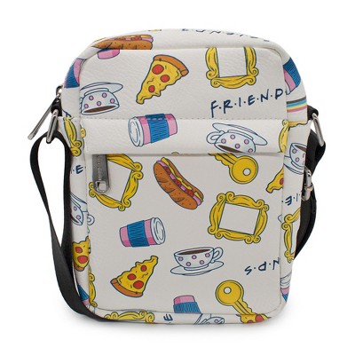 Friends Bag, Crossbody, with Friends Television Show Icons Collage, Vegan Leather