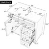 36" Bathroom Vanity with Sink, Freestanding White Cabinet with Gold Hardware, Ceramic Top, Flip Drawer, Soft-Close Doors - 2 of 4