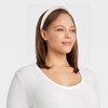 Lace Flower Puff Headband - A New Day™ Cream: Floral Pattern, Recycled Polyester, Hair Styling - 2 of 3