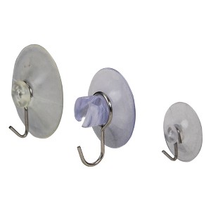 Northlight Set of 12 Assorted Clear Hanging Christmas Suction Cups - 1 of 2