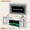 AMERLIFE 3-Sided Glass Fireplace TV Stand with LED Lights - 2 of 4