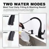 WOWOW Single Handle Goose Neck Pull-Down Kitchen Faucet with Soap Dispenser - 3 of 4