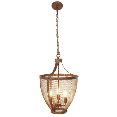 23" x 15" Iron Mesh Chandeliers Rustic Bronze - Olivia & May