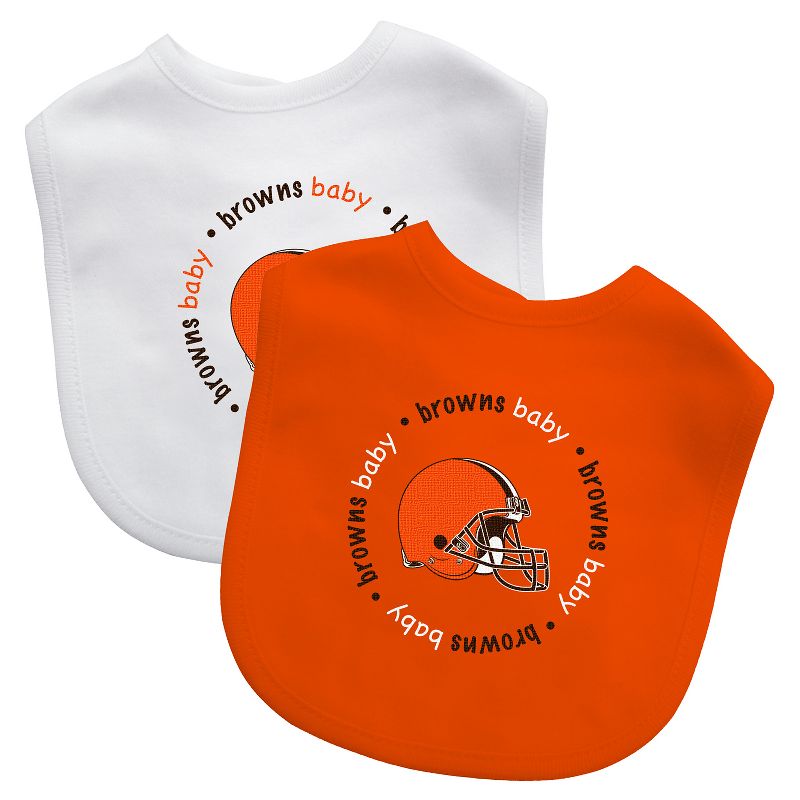 BabyFanatic Officially Licensed Unisex Baby Bibs 2 Pack - NFL Cleveland Browns, 1 of 6