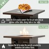 Resenkos 28" Propane Gas Fire Pit Table, 50000 BTU Square Steel Fire Pit for Outside Patio Deck Garden Courtyard-Brown - 2 of 4