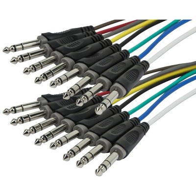 Monoprice 8-Channel 1/4 Inch TRS Male to 1/4 Inch TRS Male Snake 26AWG Cable C/d - 20 Feet With 8 Balanced Mono / Unbalanced Stereo Lines