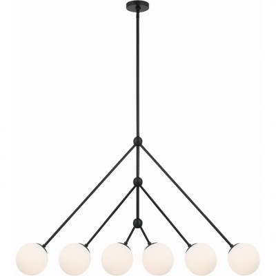Crystorama Lighting Omni 6 - Light Chandelier in  Matte Black