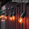 Luxrite S14 Edison LED Orange Light Bulb, 0.5W, Colored LED Bulbs for Outdoor String Lights, UL Listed, E26 Base  6 Pack - 2 of 4