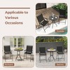 Tangkula 3-Piece Outdoor Bar Set Counter Height Patio Bistro Furniture Set w/ DPC Tabletop & Umbrella Hole - 4 of 4