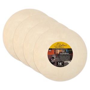 Da Vinci Pro Birch Wood Round Panel 3/4" Deep –  Packs of 4 - Fine Textured, Warp Resistant, Lightweight & Rigid Oblong Panel – Perfect for Mounting - 1 of 4
