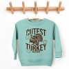 SmileyWorld Cutest Turkey Distressed - Toddler Graphic Sweatshirt and Youth Graphic Sweatshirt - 2 of 3
