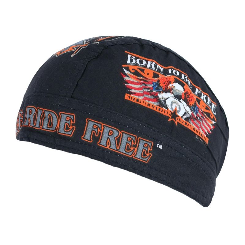 CTM Cotton Premium Lined Born to be Free Do Rag, 1 of 5