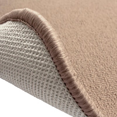 Beige Oval Synthetic Non-slip Accent Rug, 20" x 30"